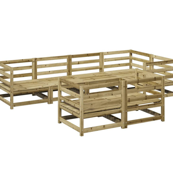 7-tlg. Garten-Sofagarnitur Kiefernholz Imprägniert