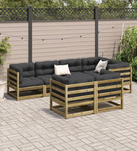 7-tlg. Garten-Sofagarnitur Kiefernholz Imprägniert