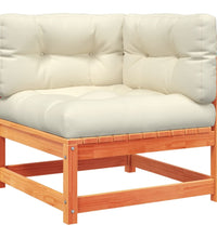 8-tlg. Garten-Sofagarnitur mit Kissen Wachsbraun Kiefernholz