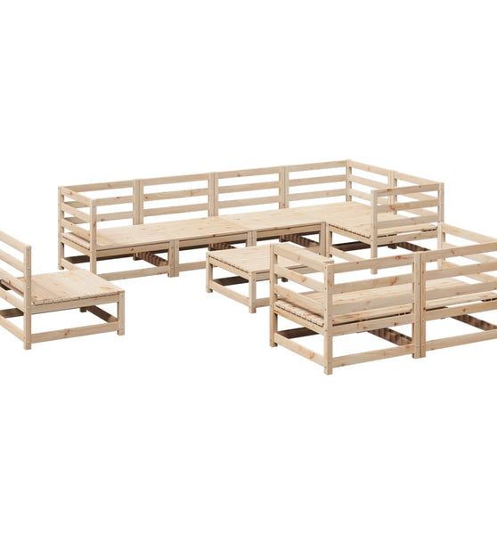 9-tlg. Garten-Sofagarnitur Massivholz Kiefer