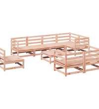 9-tlg. Garten-Sofagarnitur Massivholz Douglasie