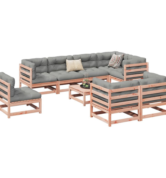 9-tlg. Garten-Sofagarnitur Massivholz Douglasie