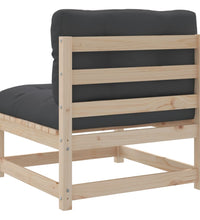 9-tlg. Garten-Sofagarnitur mit Kissen Massivholz Kiefer