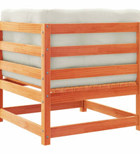 9-tlg. Garten-Sofagarnitur mit Kissen Wachsbraun Kiefernholz