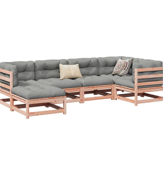 6-tlg. Garten-Sofagarnitur Massivholz Douglasie