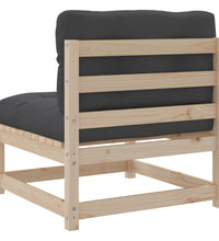 6-tlg. Garten-Sofagarnitur mit Kissen Massivholz Kiefer