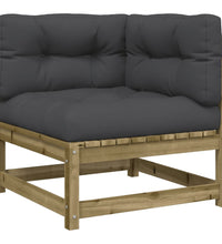 6-tlg. Garten-Sofagarnitur mit Kissen Kiefernholz Imprägniert