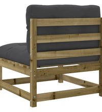 6-tlg. Garten-Sofagarnitur mit Kissen Kiefernholz Imprägniert