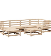 7-tlg. Garten-Sofagarnitur Massivholz Kiefer