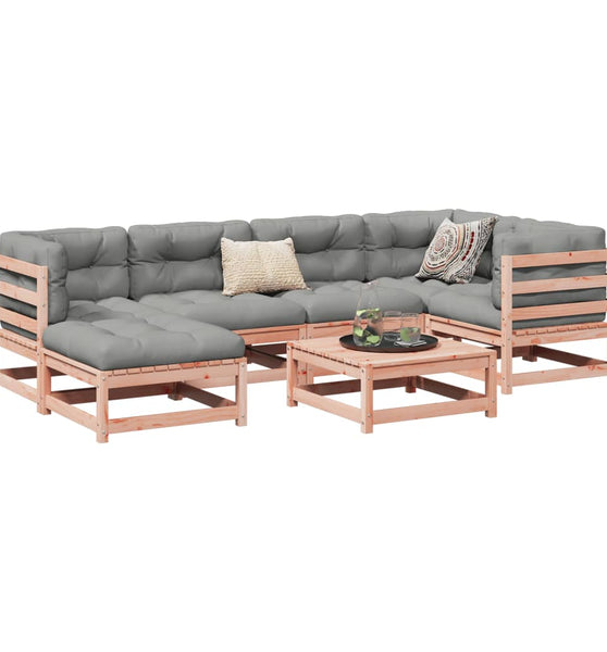 7-tlg. Garten-Sofagarnitur Massivholz Douglasie