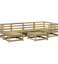 7-tlg. Garten-Sofagarnitur Kiefernholz Imprägniert