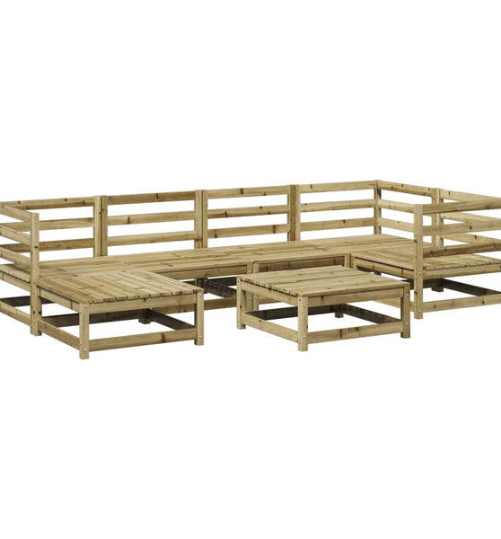 7-tlg. Garten-Sofagarnitur Kiefernholz Imprägniert