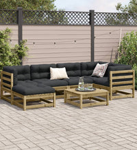 7-tlg. Garten-Sofagarnitur Kiefernholz Imprägniert