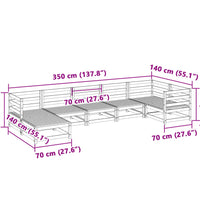 7-tlg. Garten-Sofagarnitur Massivholz Douglasie