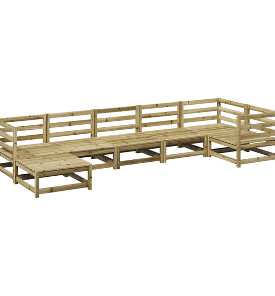 7-tlg. Garten-Sofagarnitur Kiefernholz Imprägniert