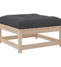 7-tlg. Garten-Sofagarnitur mit Kissen Massivholz Kiefer