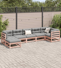 7-tlg. Garten-Sofagarnitur mit Kissen Massivholz Douglasie