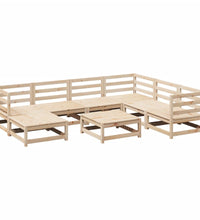 8-tlg. Garten-Sofagarnitur Massivholz Kiefer