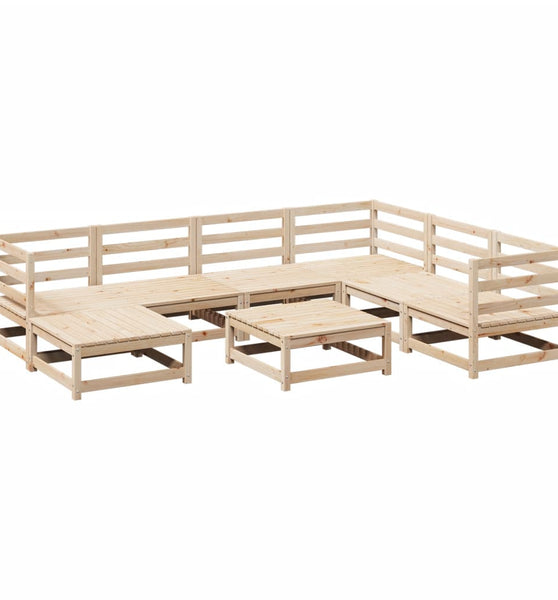 8-tlg. Garten-Sofagarnitur Massivholz Kiefer
