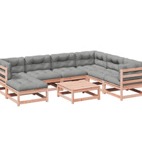 8-tlg. Garten-Sofagarnitur mit Kissen Massivholz Douglasie