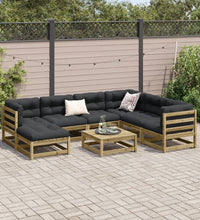 8-tlg. Garten-Sofagarnitur mit Kissen Kiefernholz Imprägniert