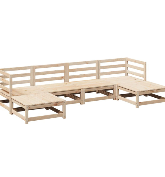 6-tlg. Garten-Sofagarnitur Massivholz Kiefer