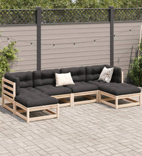 6-tlg. Garten-Sofagarnitur Massivholz Kiefer