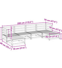 6-tlg. Garten-Sofagarnitur Massivholz Kiefer