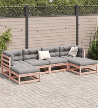 6-tlg. Garten-Sofagarnitur mit Kissen Massivholz Douglasie