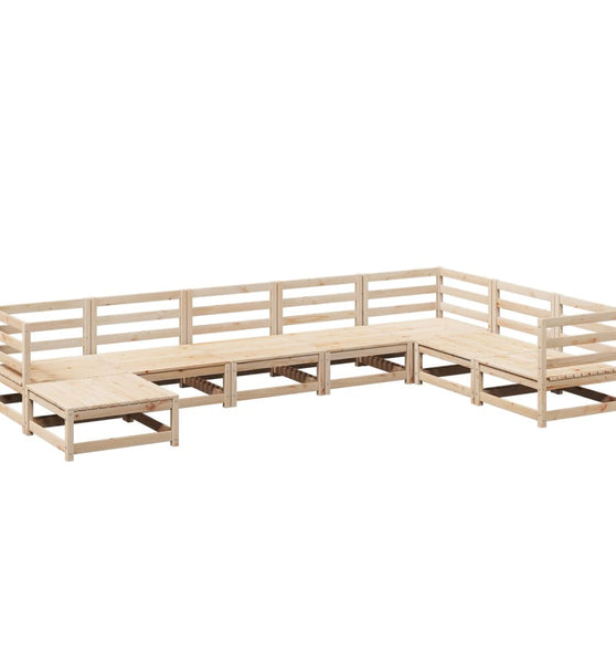 8-tlg. Garten-Sofagarnitur Massivholz Kiefer