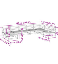 8-tlg. Garten-Sofagarnitur Massivholz Douglasie