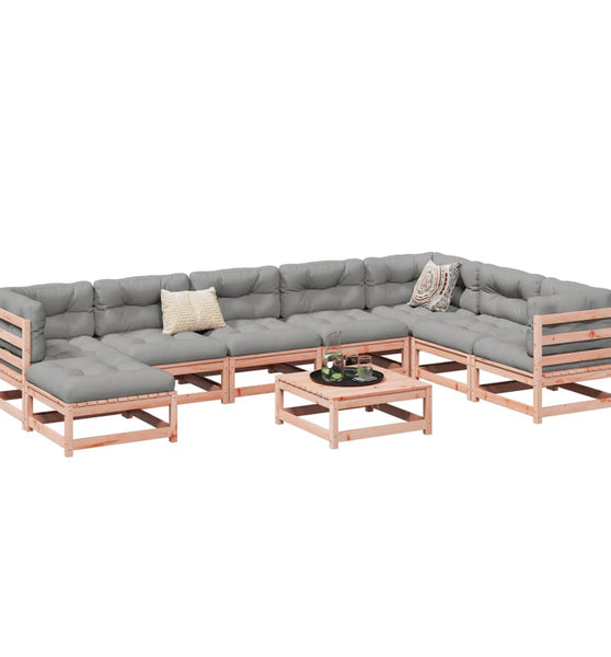 9-tlg. Garten-Sofagarnitur Massivholz Douglasie
