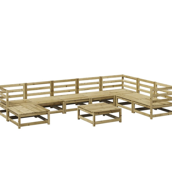 9-tlg. Garten-Sofagarnitur Kiefernholz Imprägniert