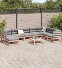 9-tlg. Garten-Sofagarnitur mit Kissen Massivholz Douglasie