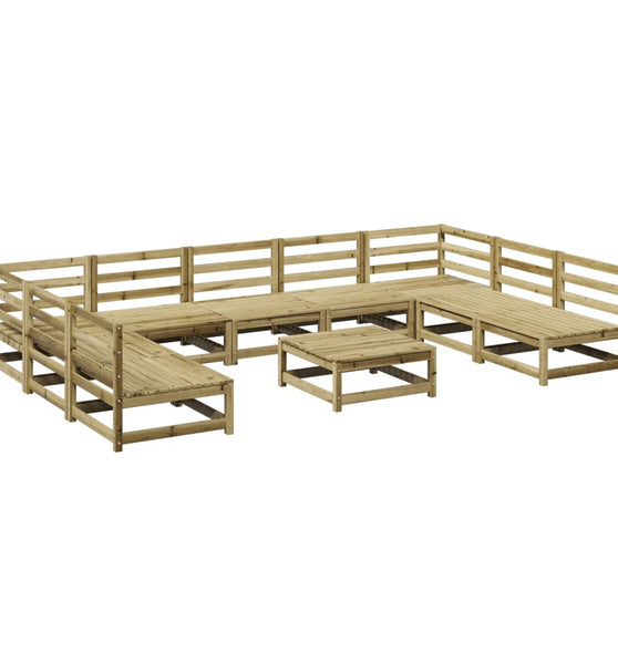 10-tlg. Garten-Sofagarnitur Kiefernholz Imprägniert