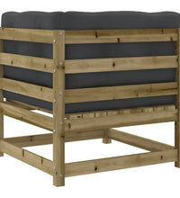 10-tlg. Garten-Sofagarnitur mit Kissen Kiefernholz Imprägniert