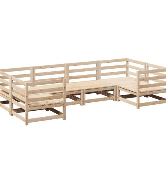 6-tlg. Garten-Sofagarnitur Massivholz Kiefer