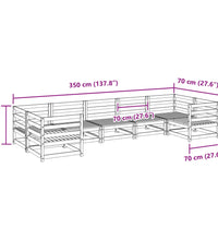 7-tlg. Garten-Sofagarnitur Massivholz Douglasie