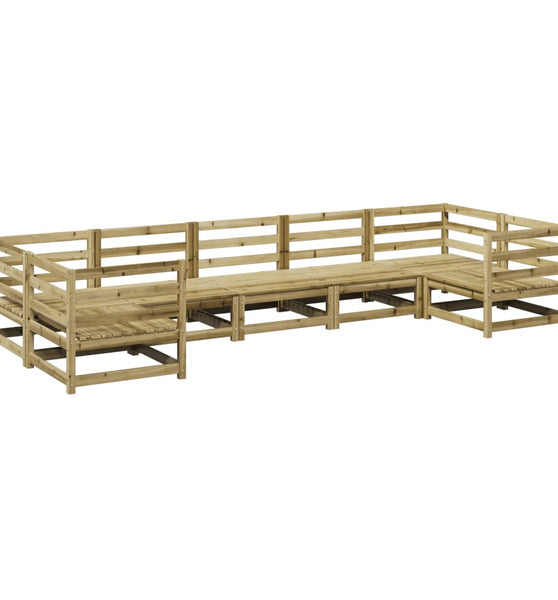 7-tlg. Garten-Sofagarnitur Kiefernholz Imprägniert