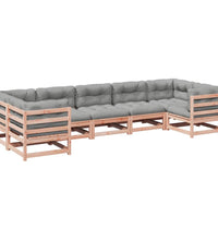 7-tlg. Garten-Sofagarnitur mit Kissen Massivholz Douglasie