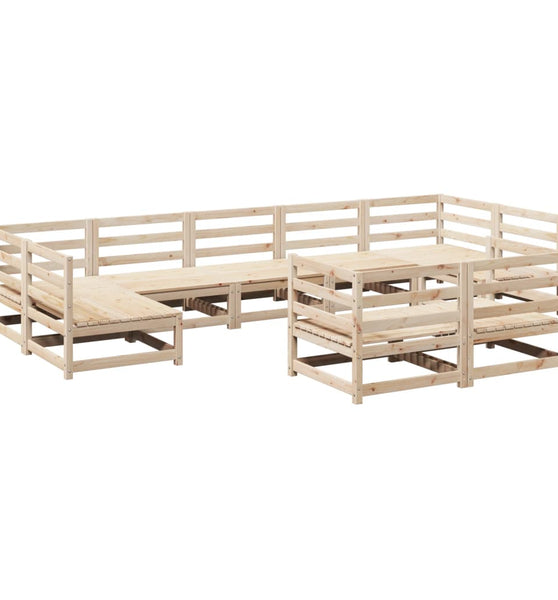 9-tlg. Garten-Sofagarnitur Massivholz Kiefer