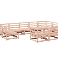 9-tlg. Garten-Sofagarnitur Massivholz Douglasie