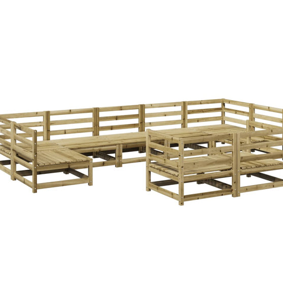 9-tlg. Garten-Sofagarnitur Kiefernholz Imprägniert