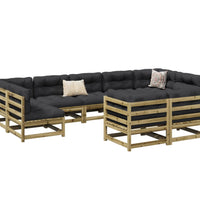 9-tlg. Garten-Sofagarnitur Kiefernholz Imprägniert