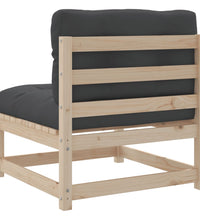 9-tlg. Garten-Sofagarnitur mit Kissen Massivholz Kiefer