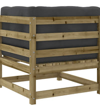 9-tlg. Garten-Sofagarnitur mit Kissen Kiefernholz Imprägniert