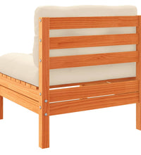 9-tlg. Garten-Sofagarnitur mit Kissen Wachsbraun Kiefernholz