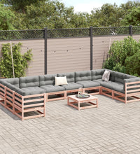 11-tlg. Garten-Sofagarnitur Massivholz Douglasie