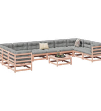 11-tlg. Garten-Sofagarnitur Massivholz Douglasie