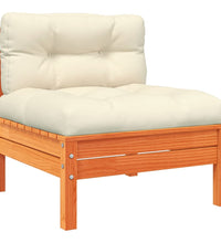 11-tlg. Garten-Sofagarnitur mit Kissen Wachsbraun Kiefernholz